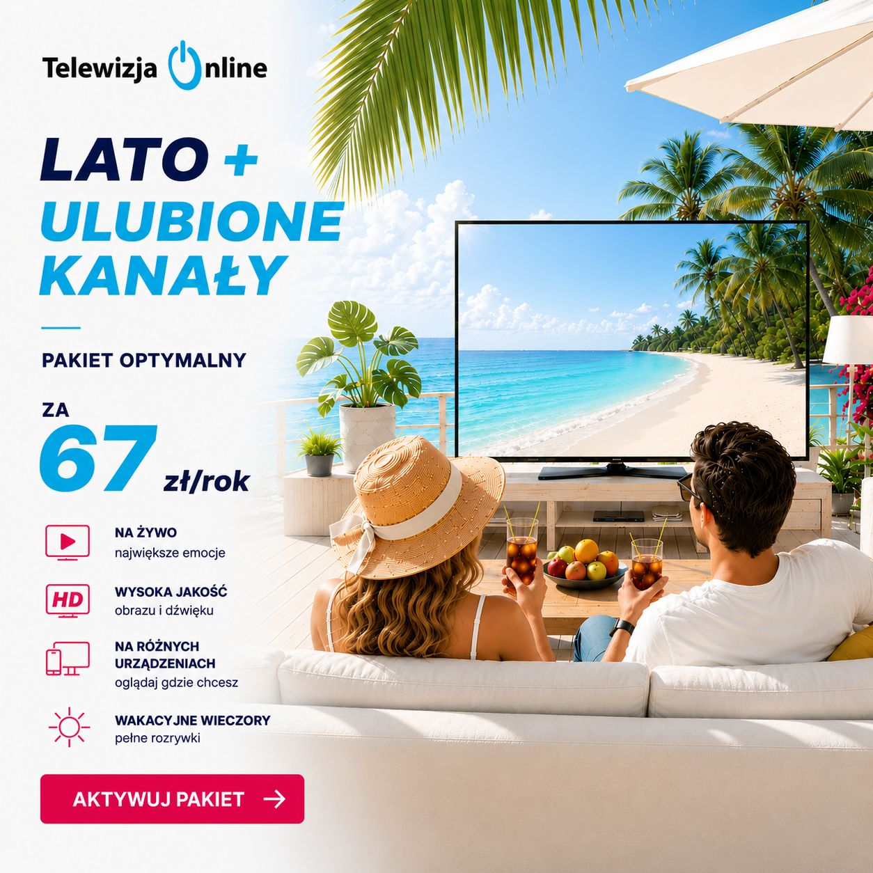 Telewizja Online 12 miesięcy za jedyne 67 zł ['wyświetl obrazy']